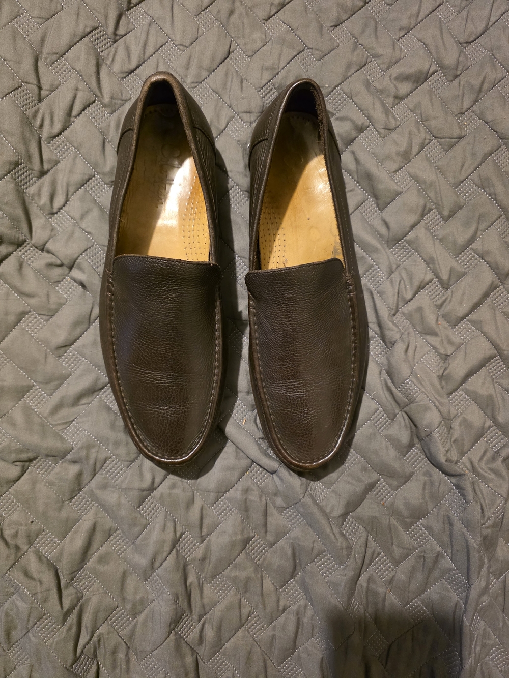 Cole Haan Brown Leather Slip-On Loafers